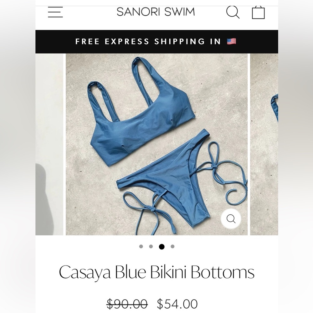 NWT gorgeous cobalt blue bikini top and bottom